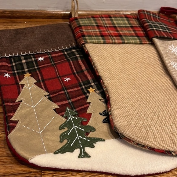 CABIN STYLE STOCKINGS - SET OF 4 - Picture 2 of 9